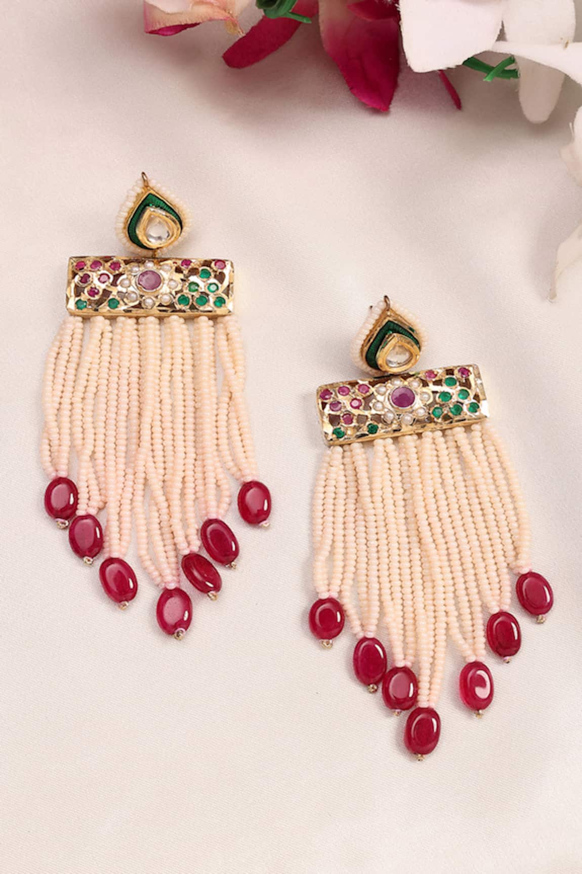 Dugran By Dugristyle Chamakti Lali Drop Earrings 