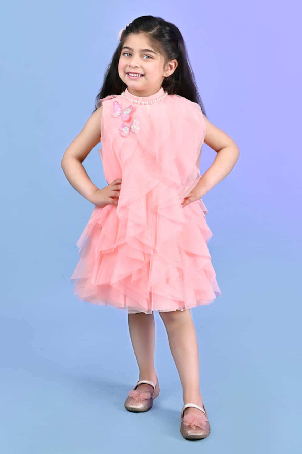 Toplove Butterfly Ruffles Dress 