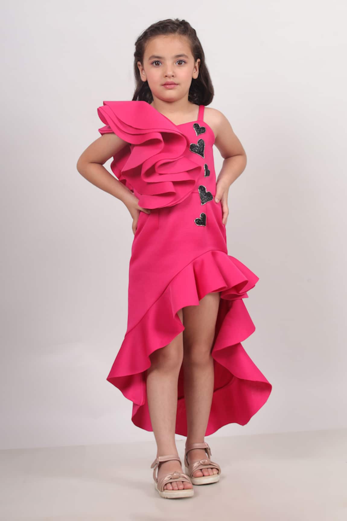 Toplove Black Heartily High Low Dress 