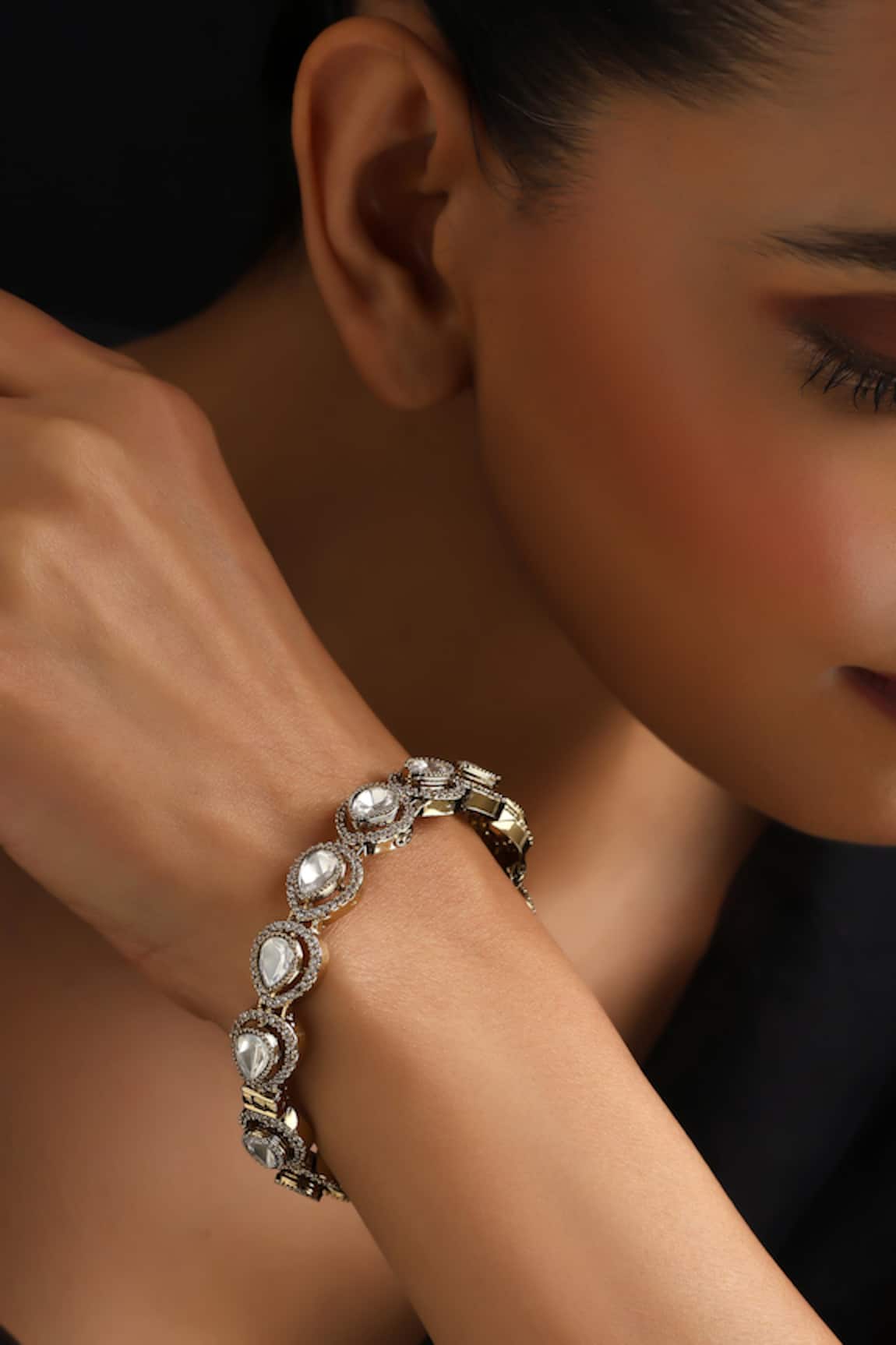 Swabhimann Gold Polki Kada 