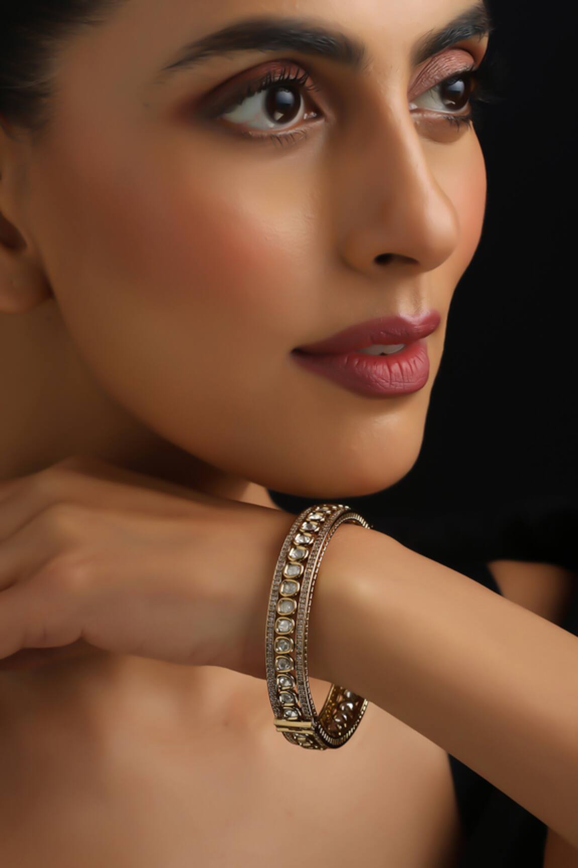 Swabhimann Gold Polki Kada 