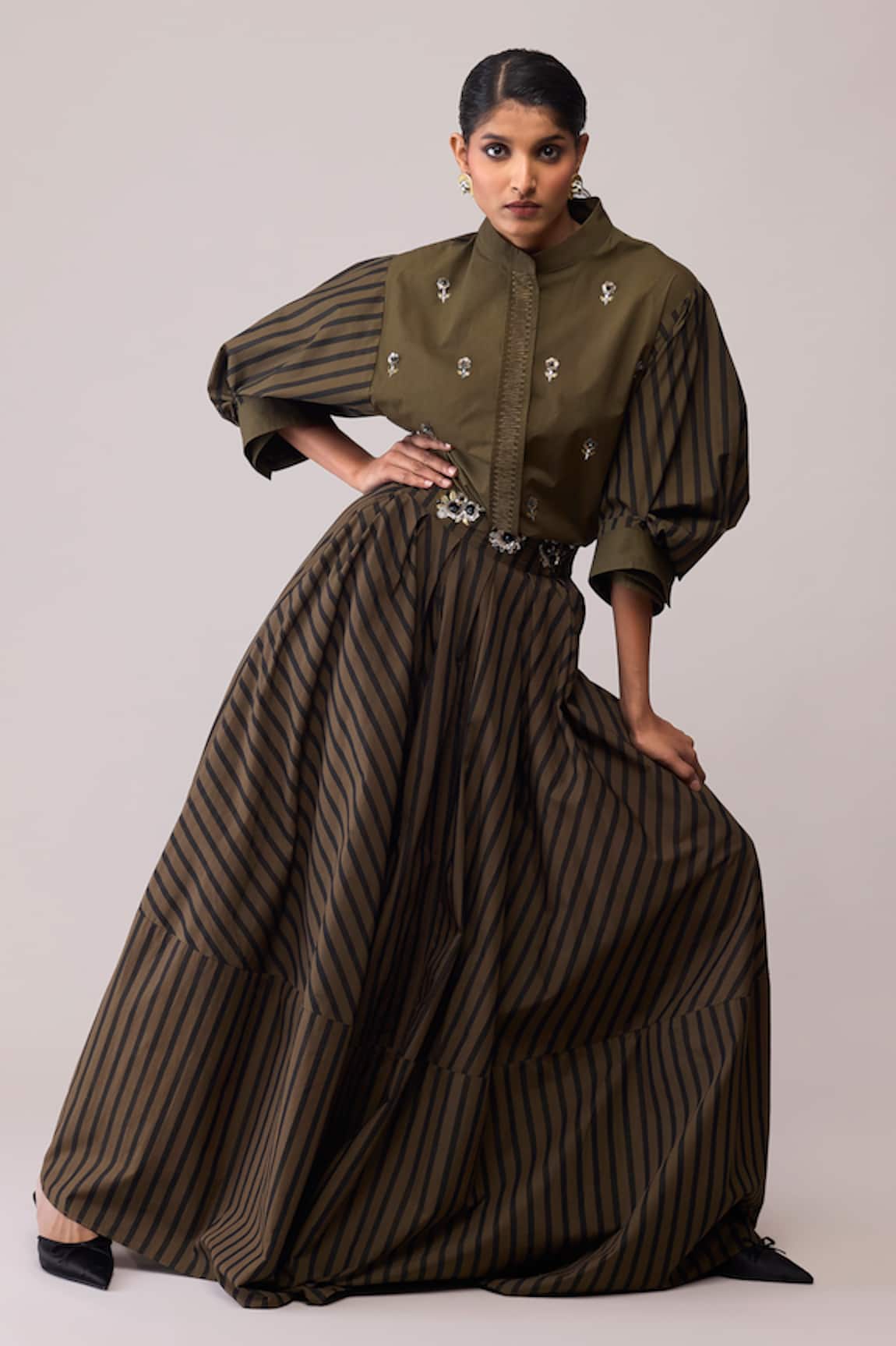 Bunka Ann - Olive Ann Olive Shirt 