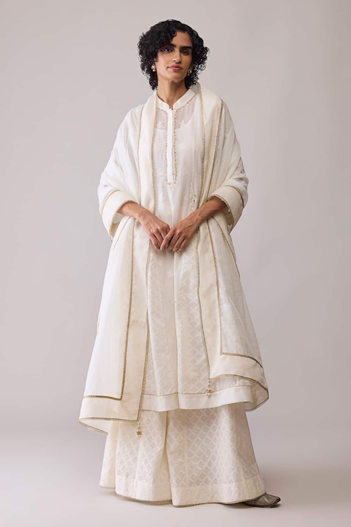 Bunka Ayesha Ivory Dupatta 