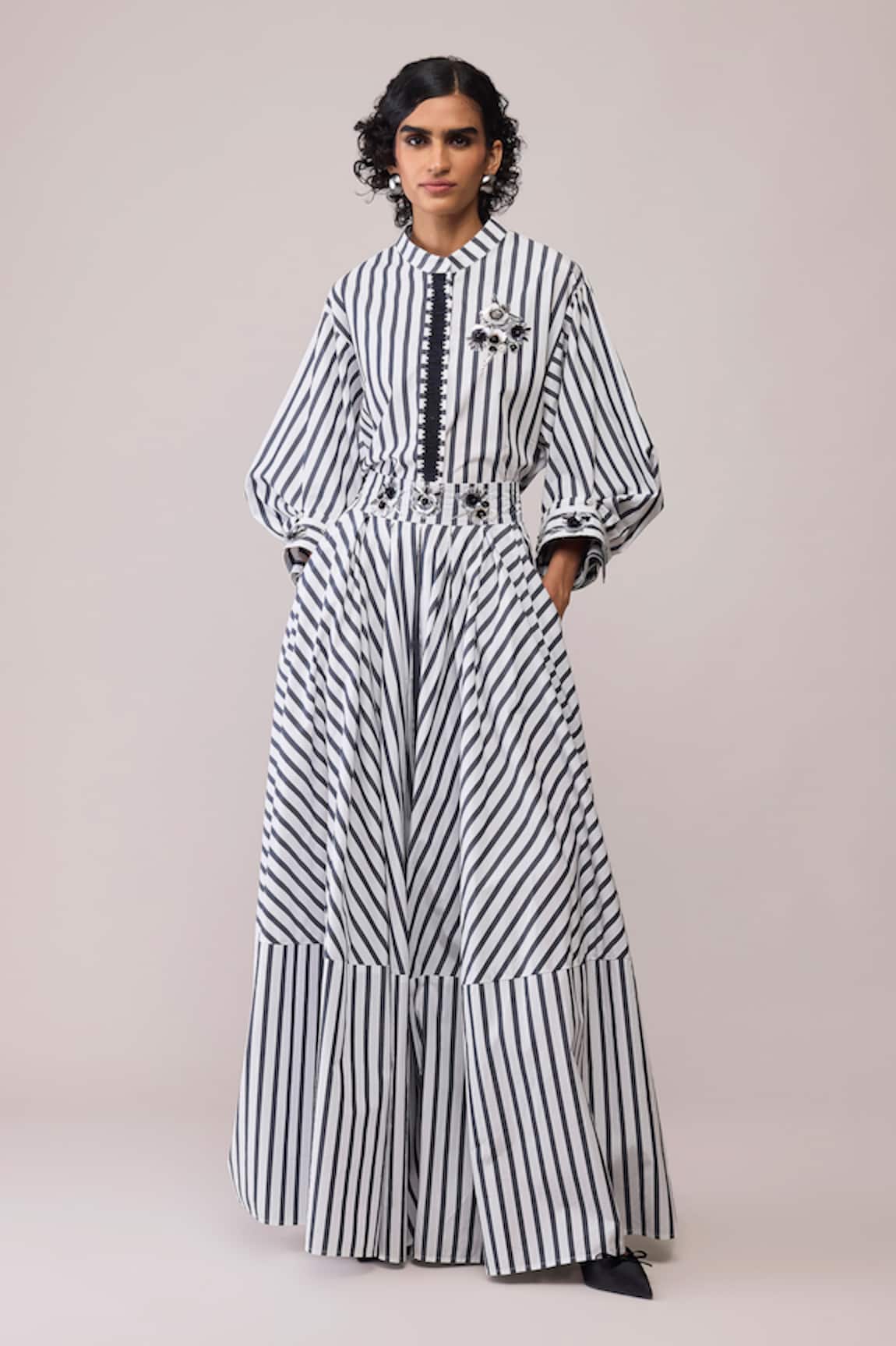 Bunka Fleur Black & White Skirt 