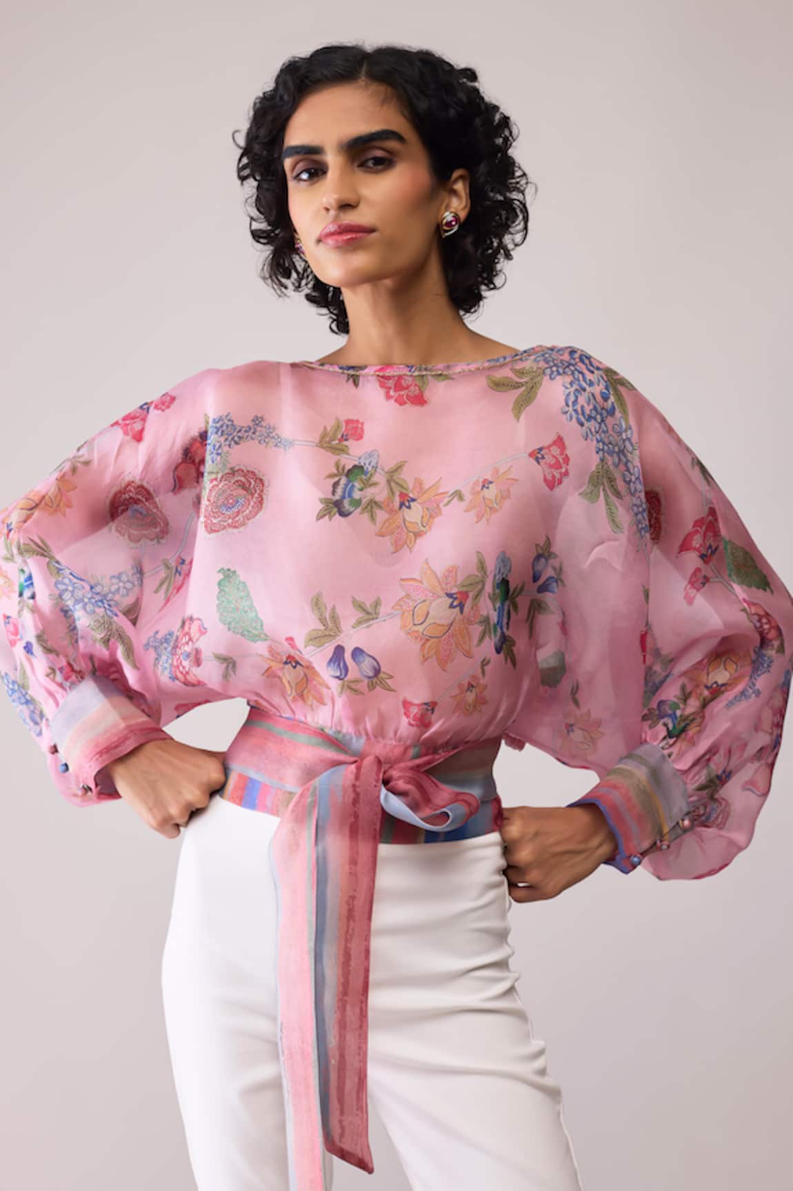 Bunka Maria Pink Top Maria Pink Print Top  