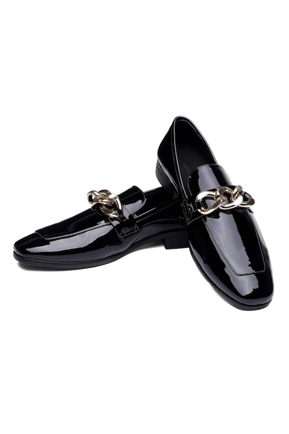 Shutiq Zizi Gold Chain Loafers 