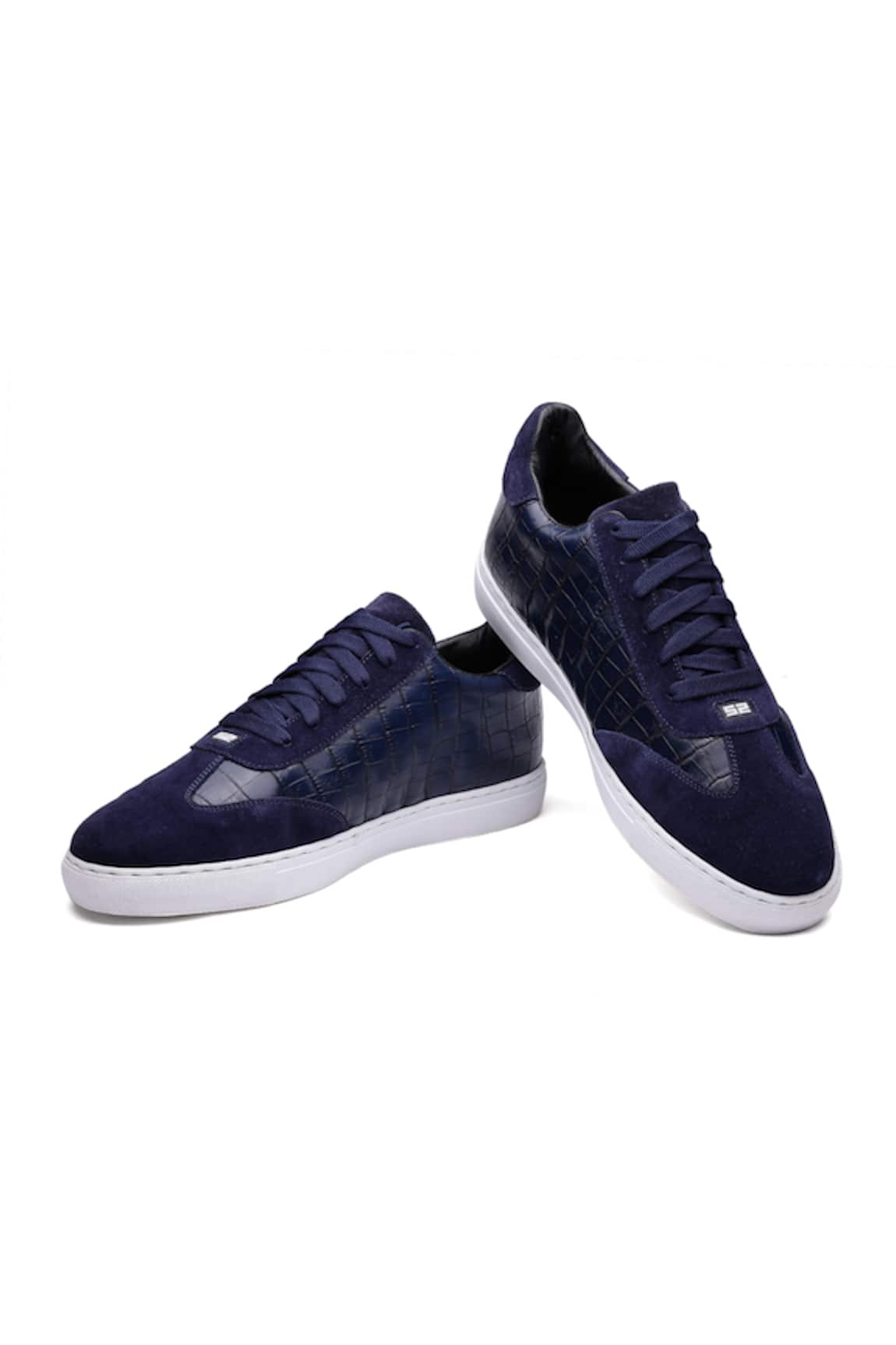 Shutiq Pelle Croco Navy Sneakers 