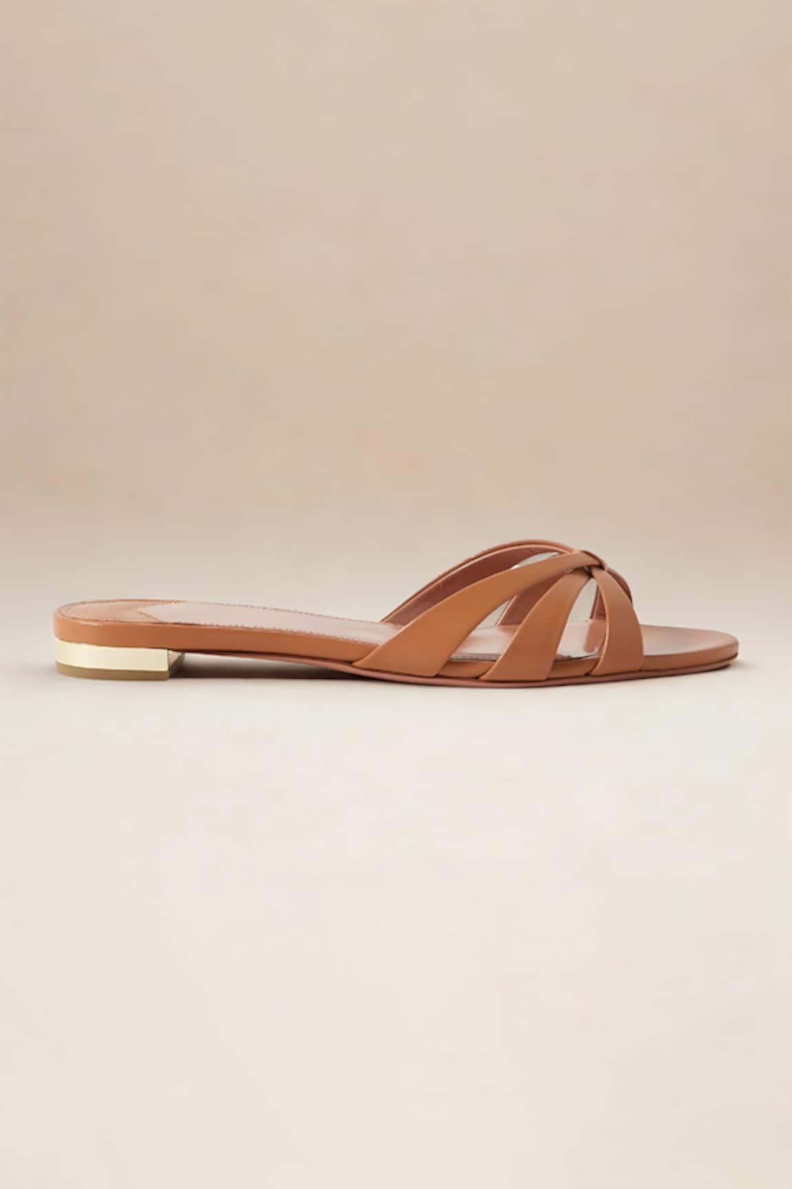 Sephyr Aine Beige Genuine Leather Flats 