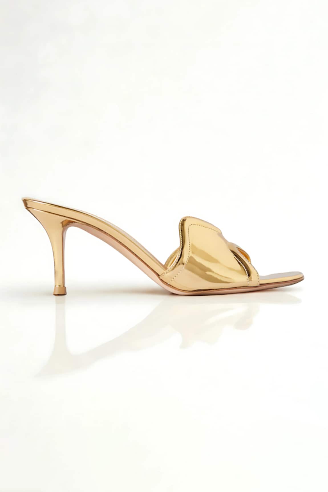 Sephyr Sabrina Gold Metallic Stiletto Heels 