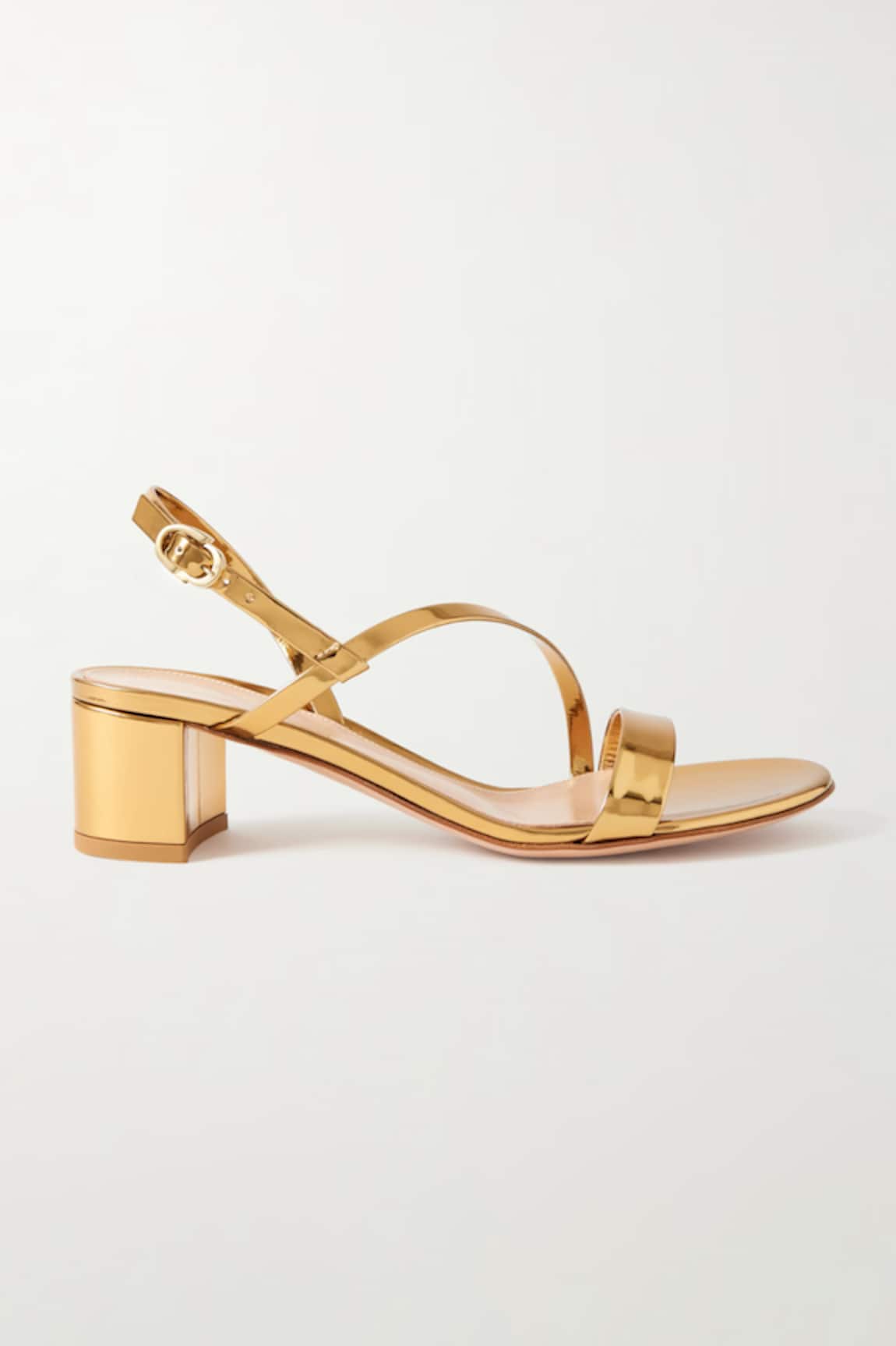 Sephyr Tyla Gold Metallic Block Heels 