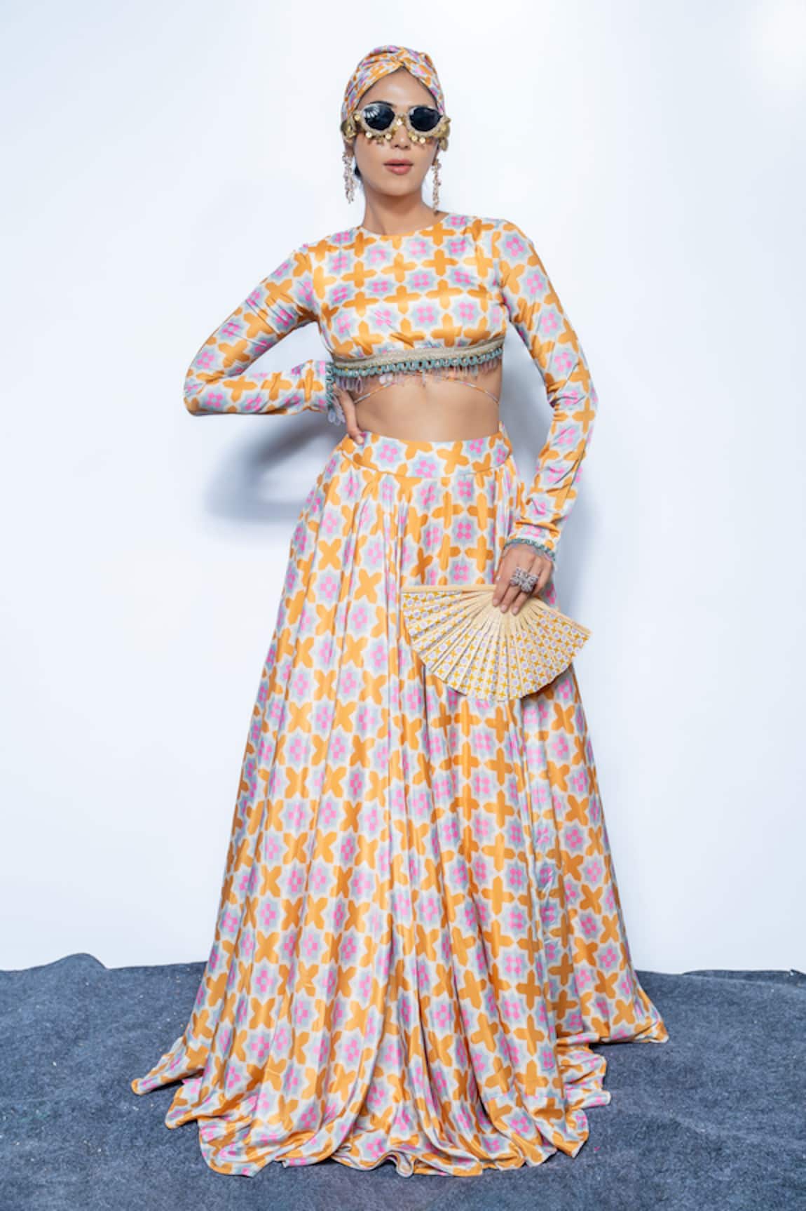 Rishi And Vibhuti Sunset Lehenga Set  