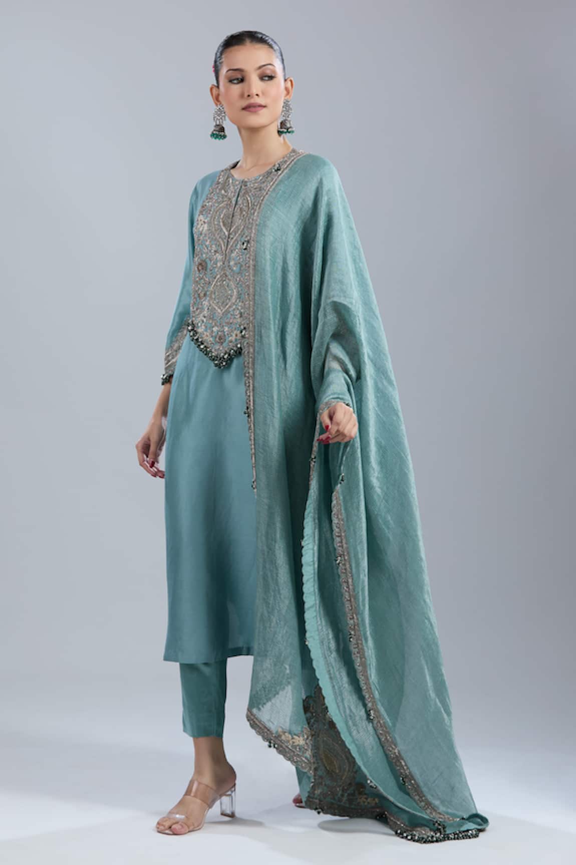 Prisho Embroidered Kurta Pant Set 