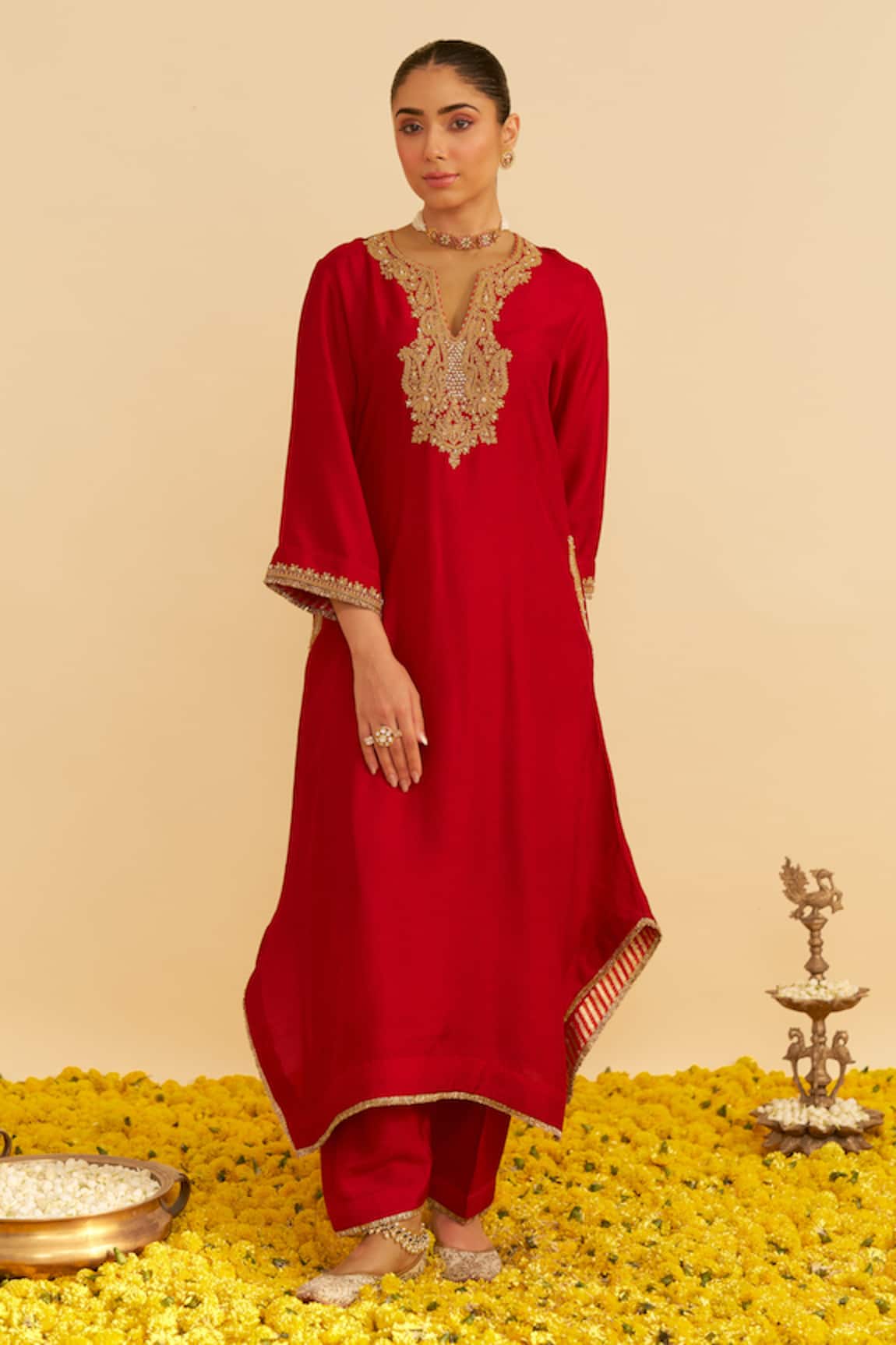 Sheetal Batra Amaya Embroidered Kaftan Set 