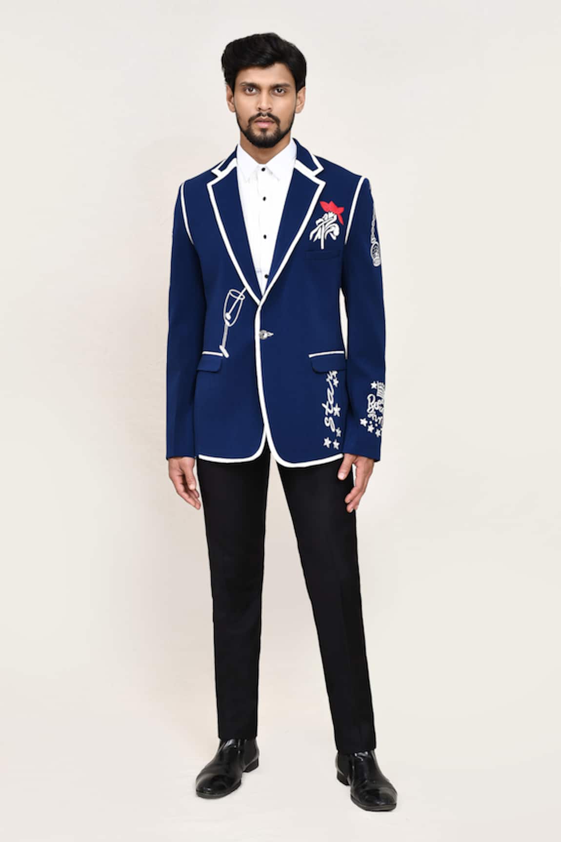 Arihant Rai Sinha Blue Embroidered Coat Set 