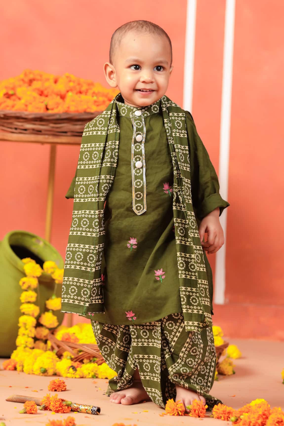 Cute Couture Rasleela Kurta & Dhoti Pant Set 