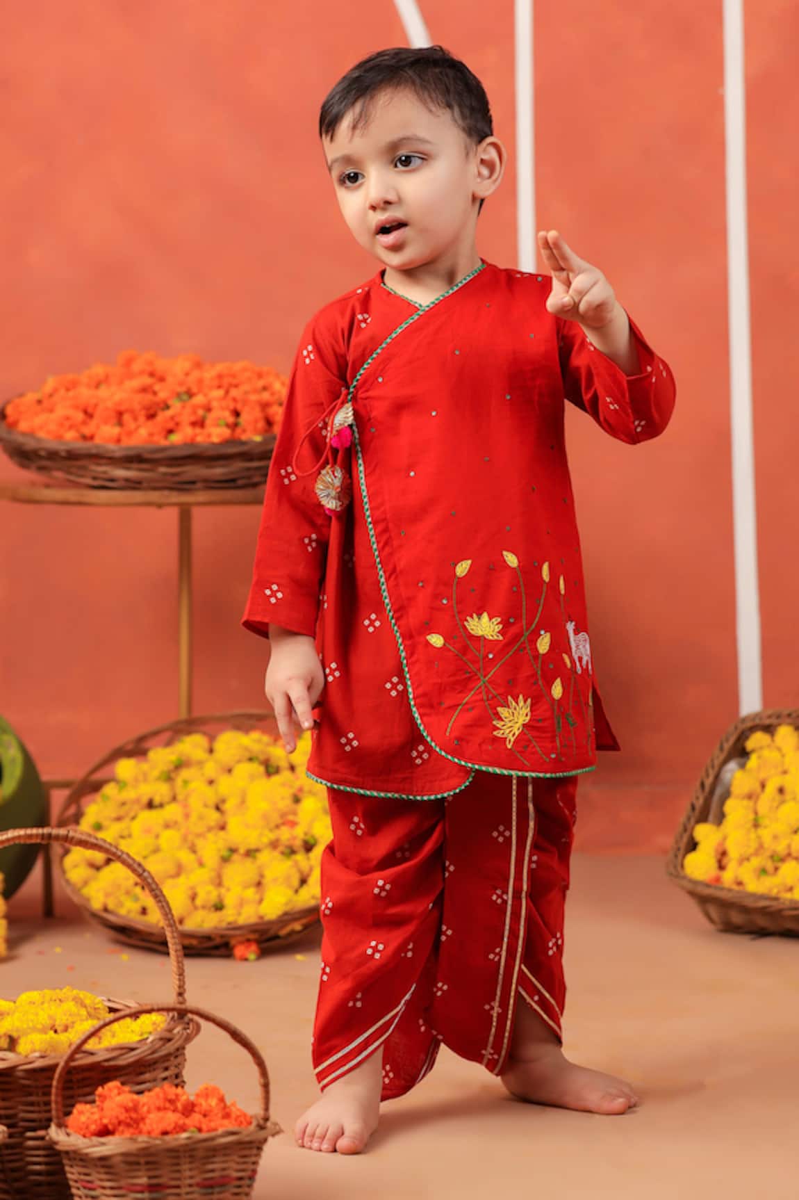 Cute Couture Bansi Angarkha & Dhoti Pant Set 