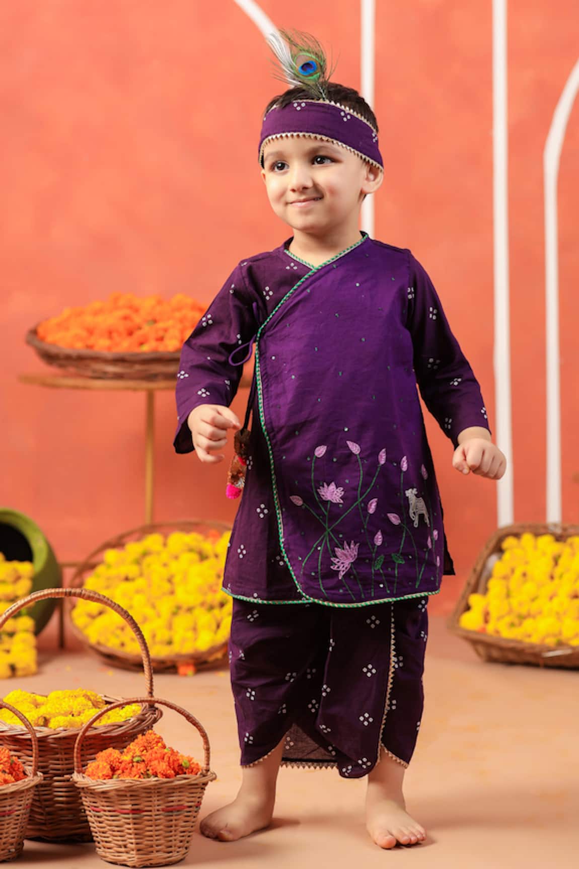 Cute Couture Bansi Angarkha & Dhoti Pant Set 