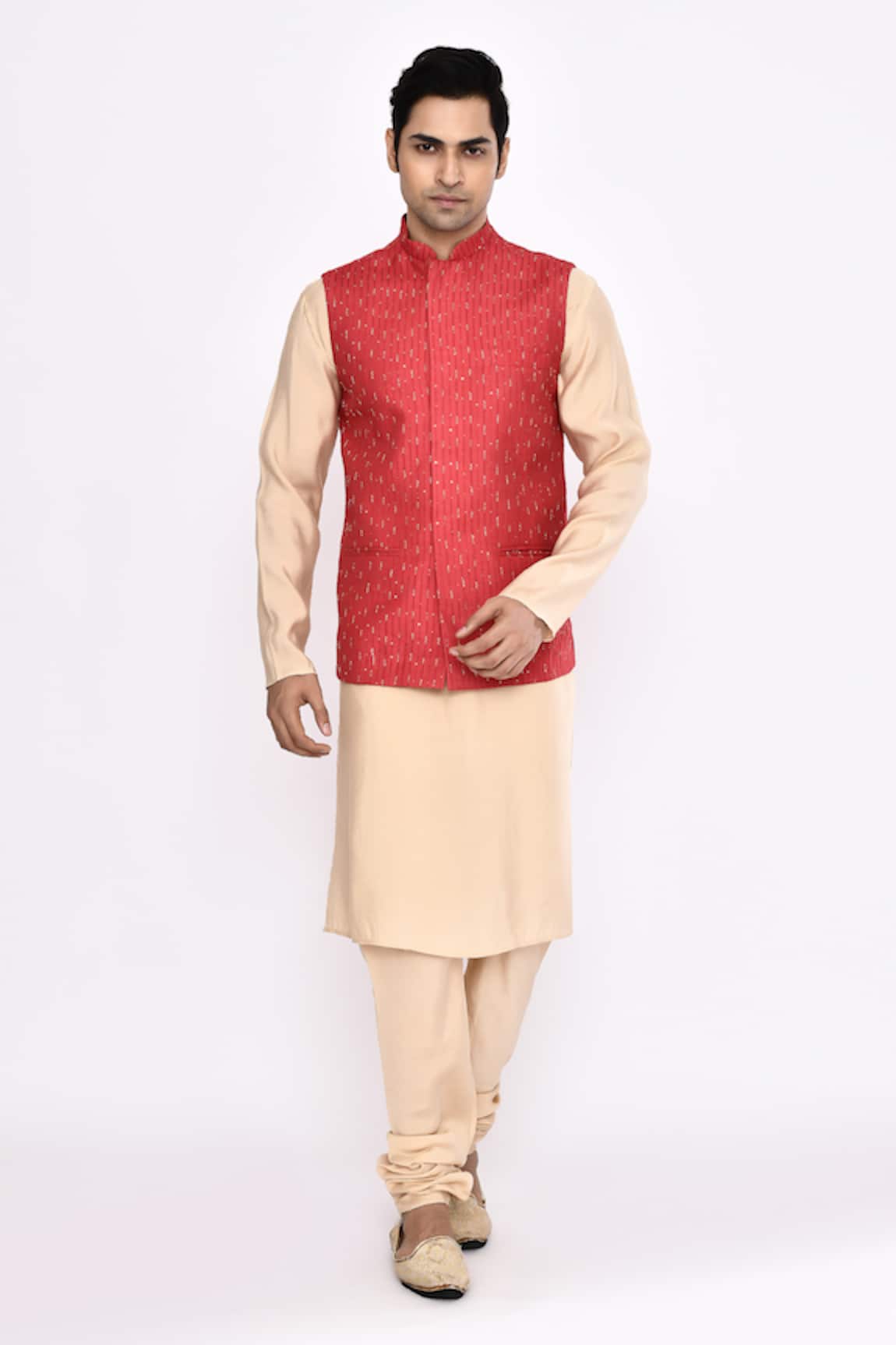 Arihant Rai Sinha Beige Silk Blend Churidar 