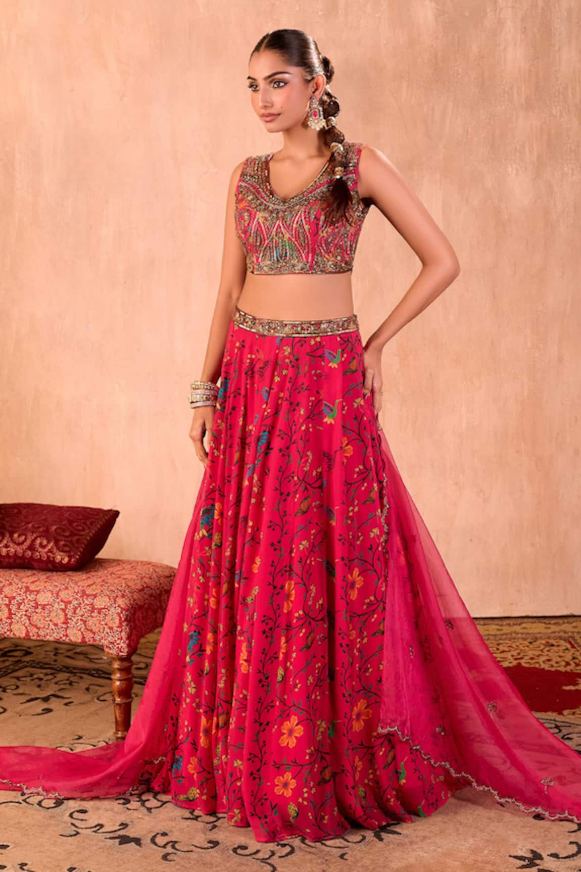 Mehak Murpana X AZA Floral Print Lehenga Set 