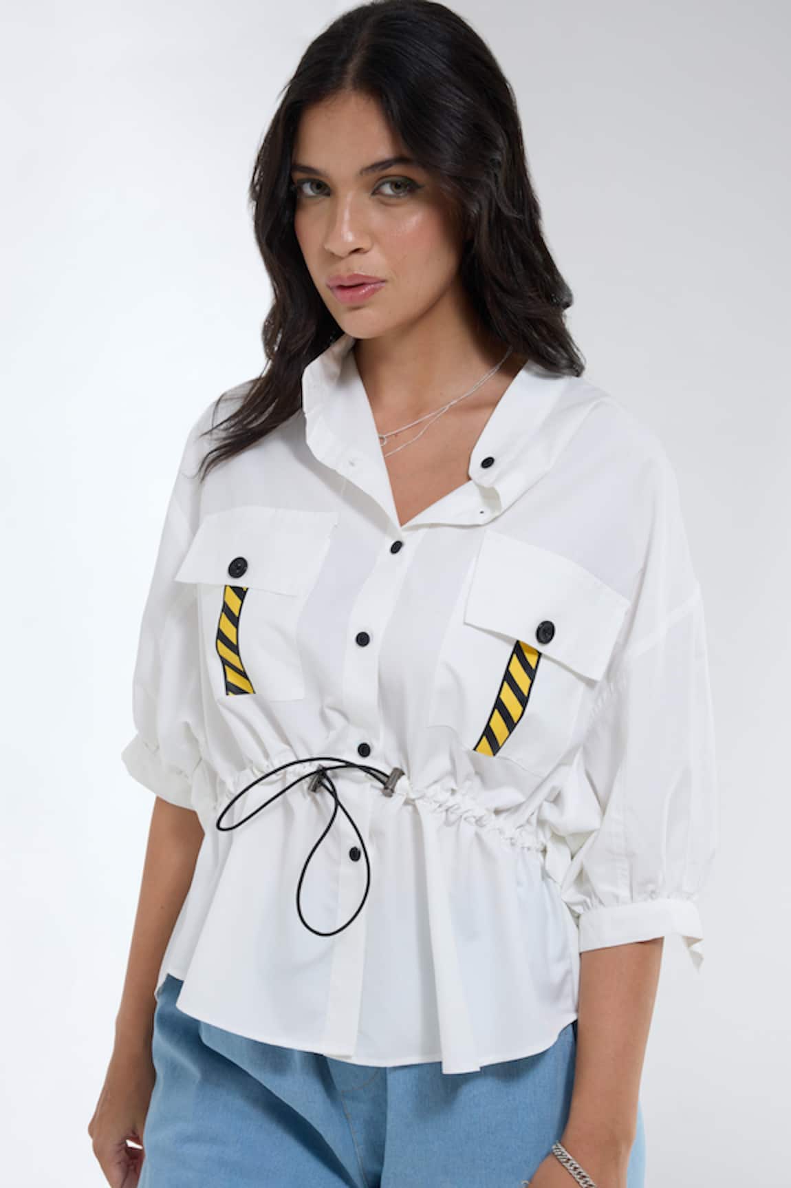 Krati Jain White Anti-Fit Shirt 