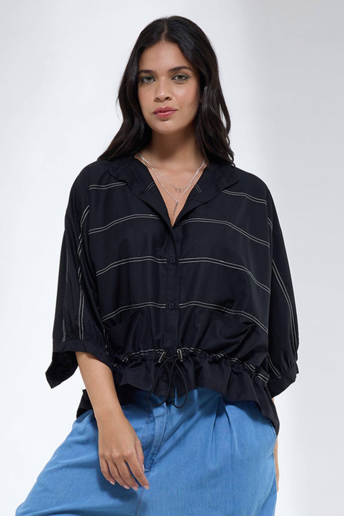 Krati Jain Black Anti Fit Shirt 