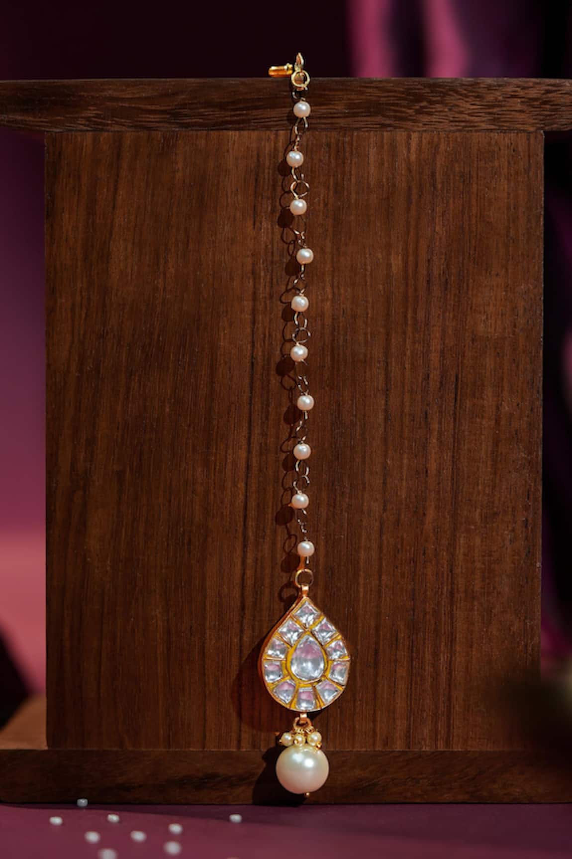 Riana Jewellery Tiny Handcrafted Jadau Maangtikka