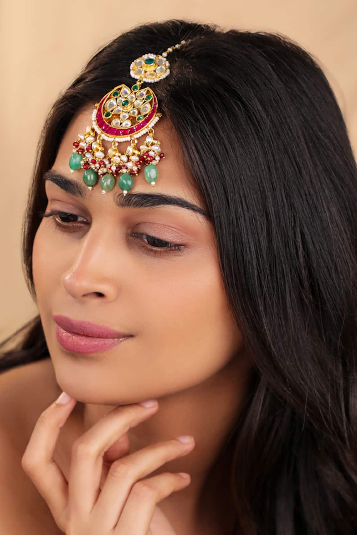 Riana Jewellery Multi Color Designer Maangtikka 