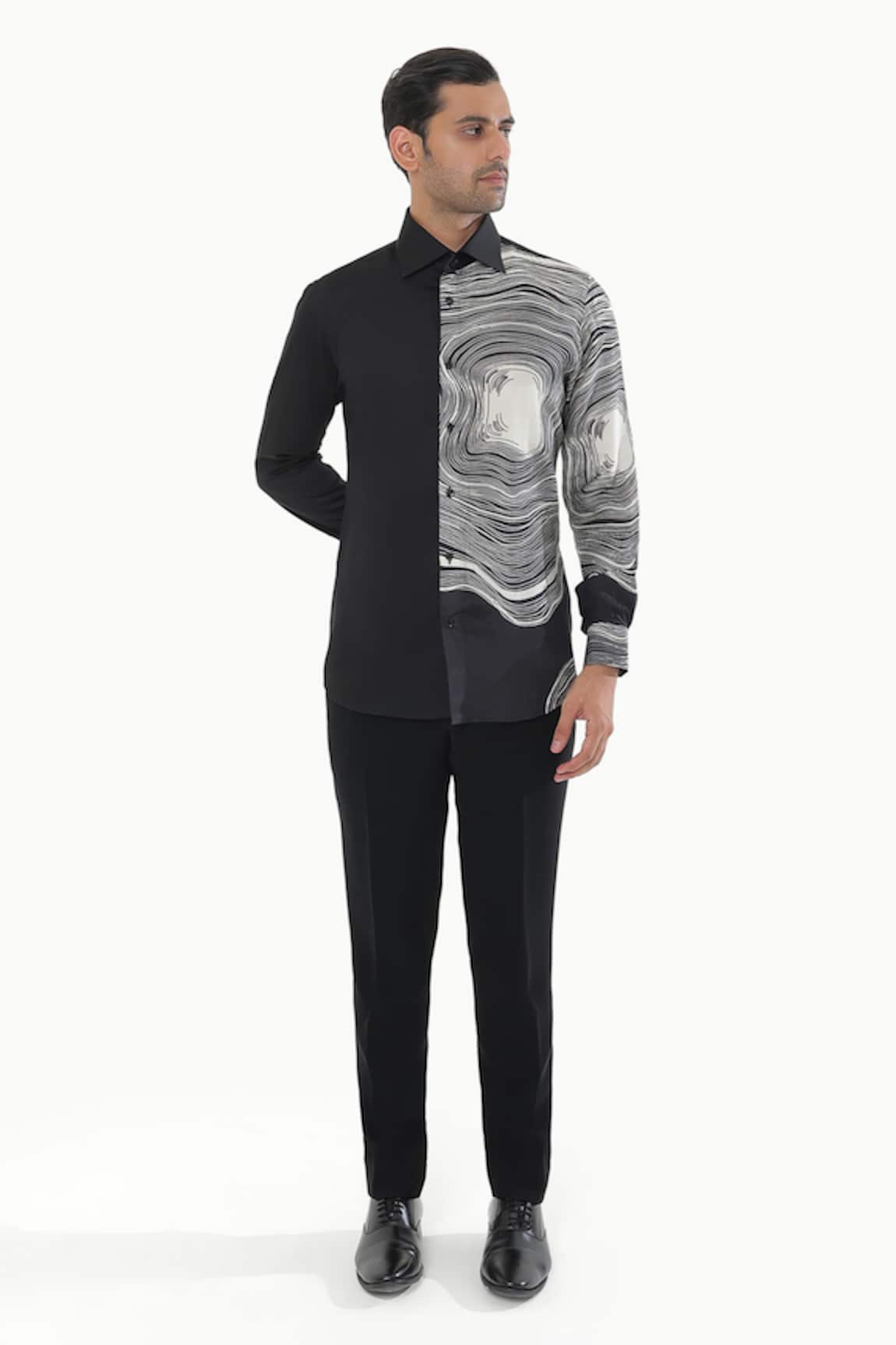 Kustomeyes Tide line Designer Black Tide Line Shirt 
