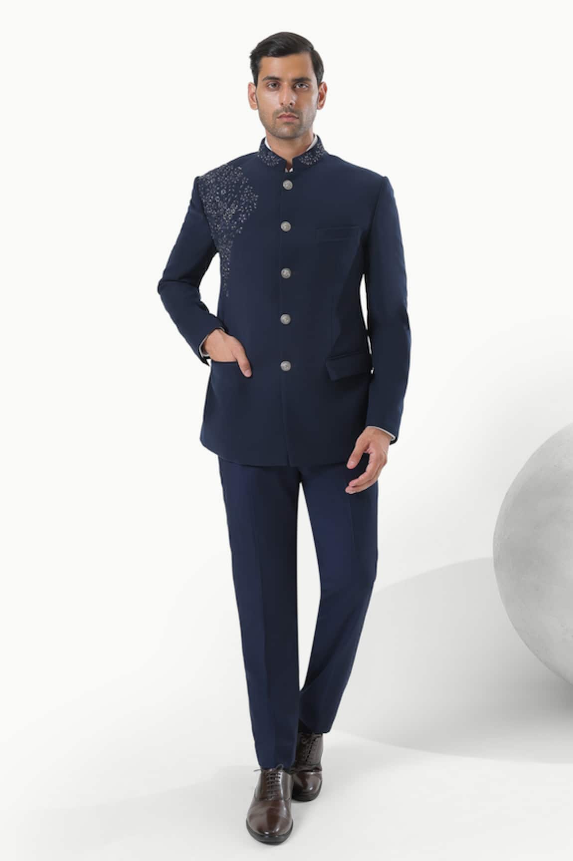 Kustomeyes Imperial Dusk Designer Bandhgala & Pant Set 