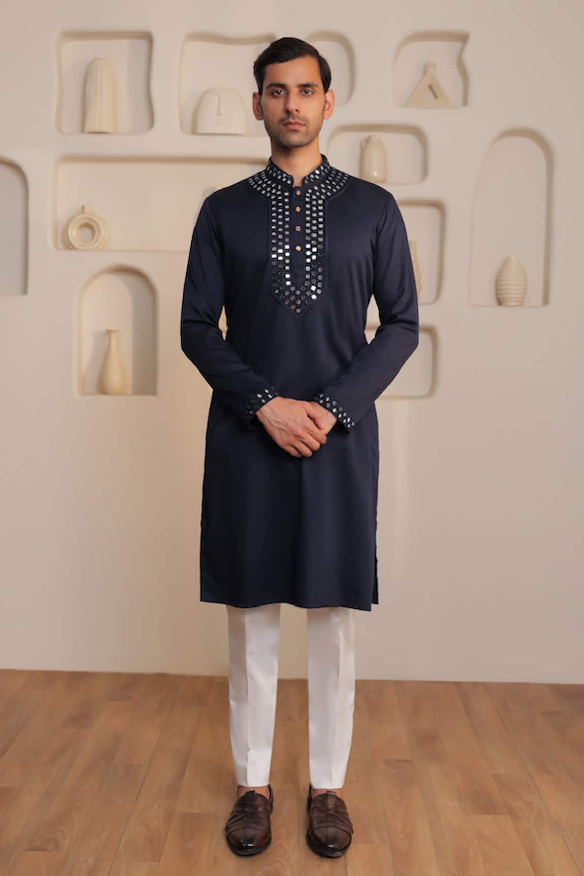 Kustomeyes Designer Midnight Shard Kurta Set 