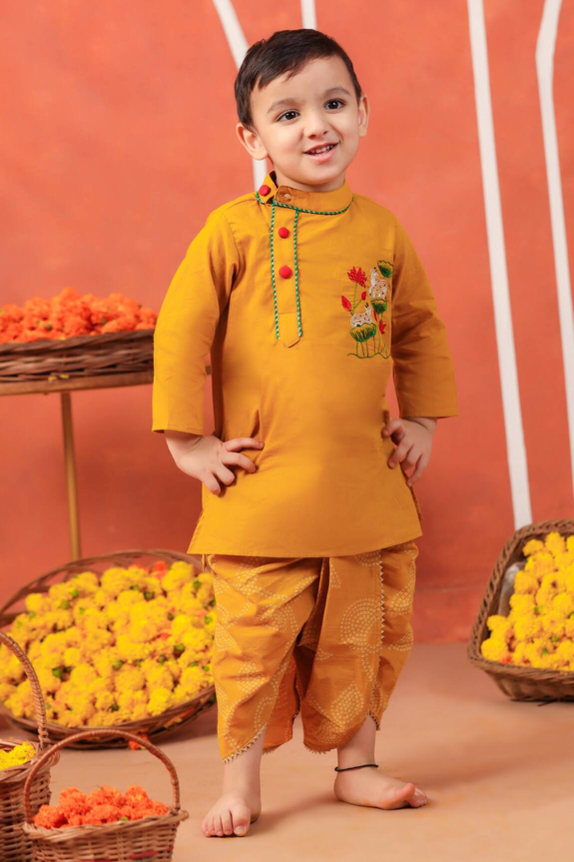 Cute Couture Vrindavan Kurta & Dhoti Pant Set 