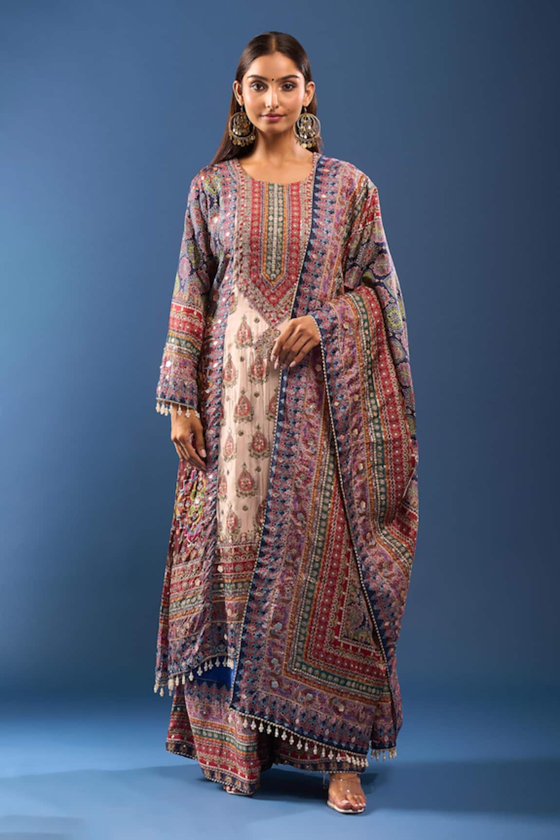 Samyukta Singhania Multi Color Kurta Palazzo Set 