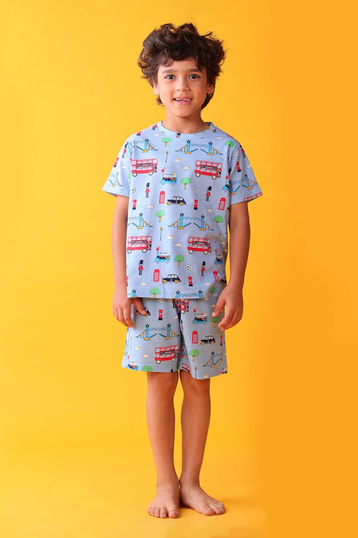 Anthrilo Blue Designer T-Shirt & Shorts Set 