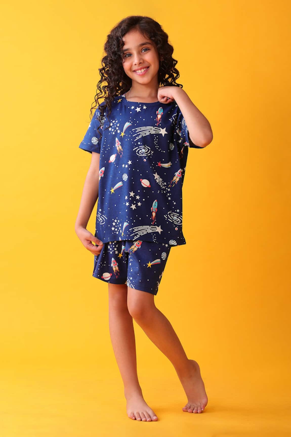 Anthrilo Blue Designer T-Shirt & Shorts Set 