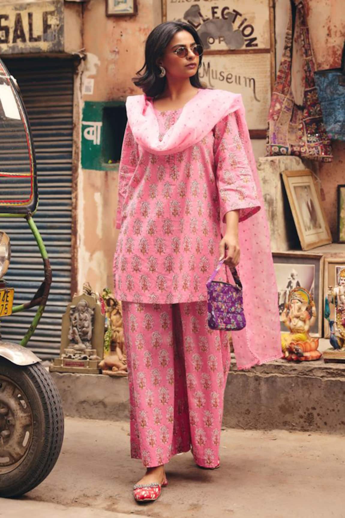 Gulabo Jaipur Fiza Pink Straight Kurta Set 