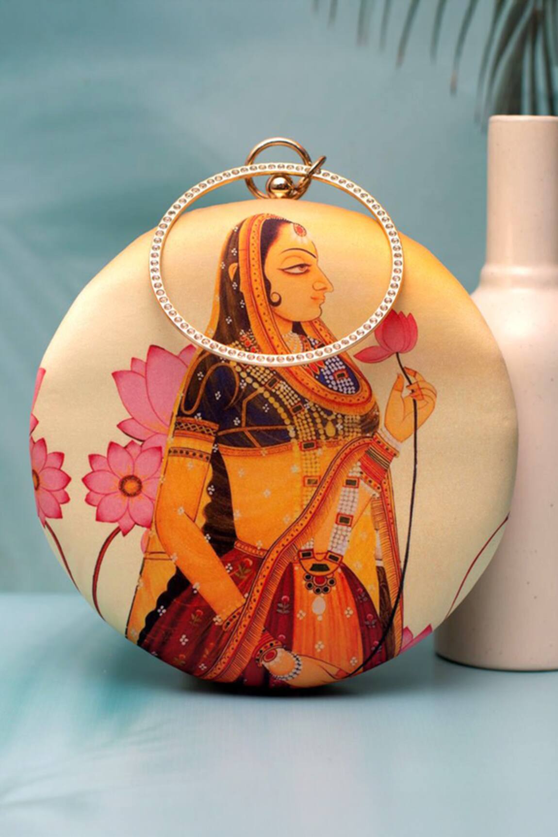 Nazaakat By Samara Singh Multicolor Printed Clutch Purse 