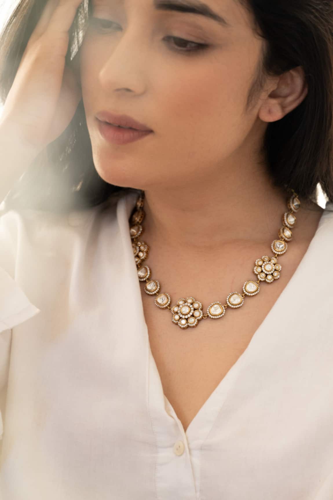 Do Taara Floral Polki Necklace 