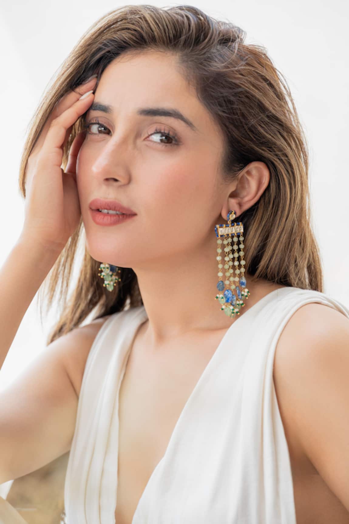 Do Taara Mint Kundan Earrings 