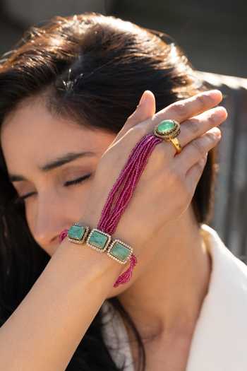Do Taara Pink Hathphool Bracelet 