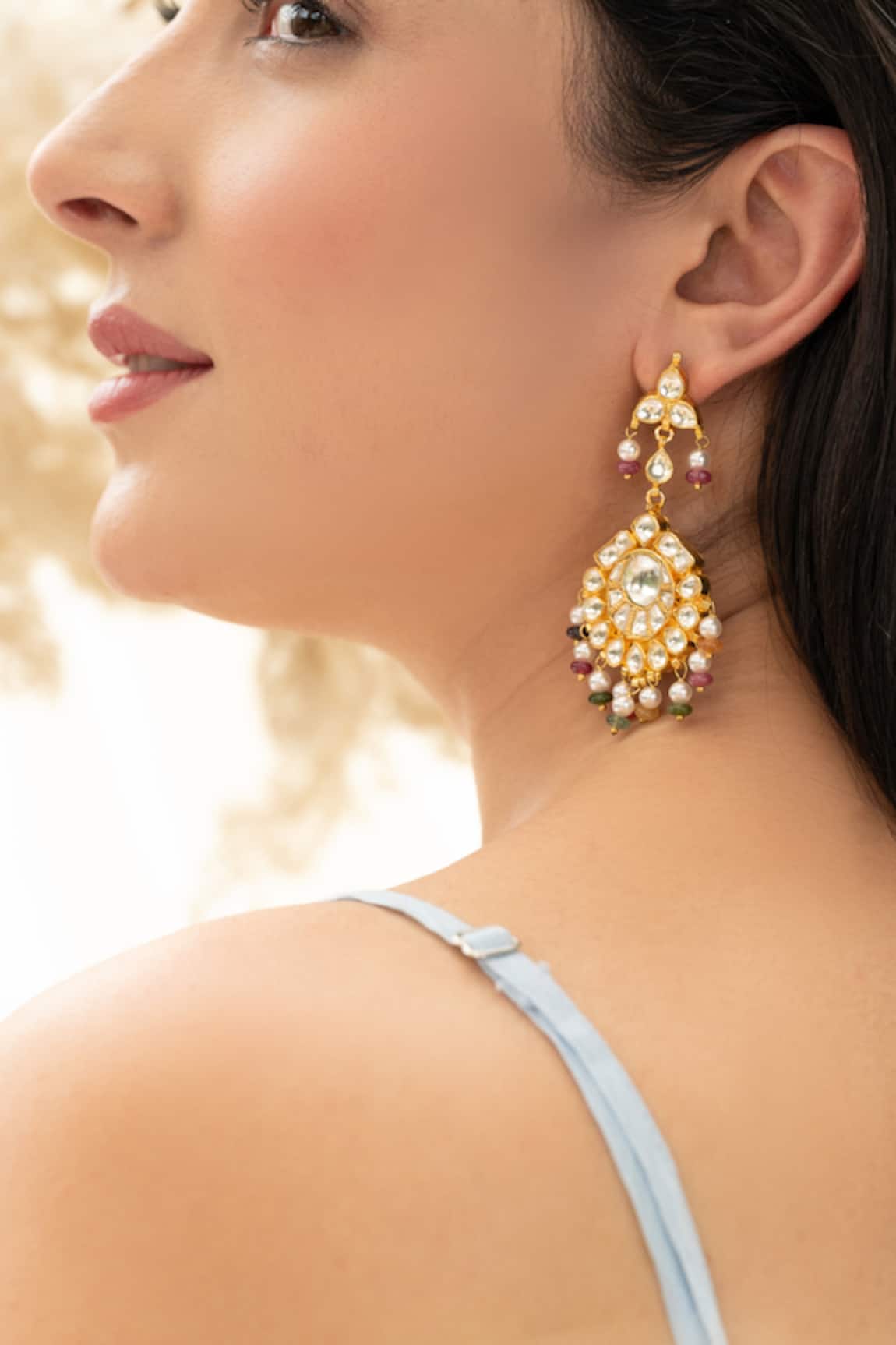 Do Taara Multicolored Kundan Earrings 