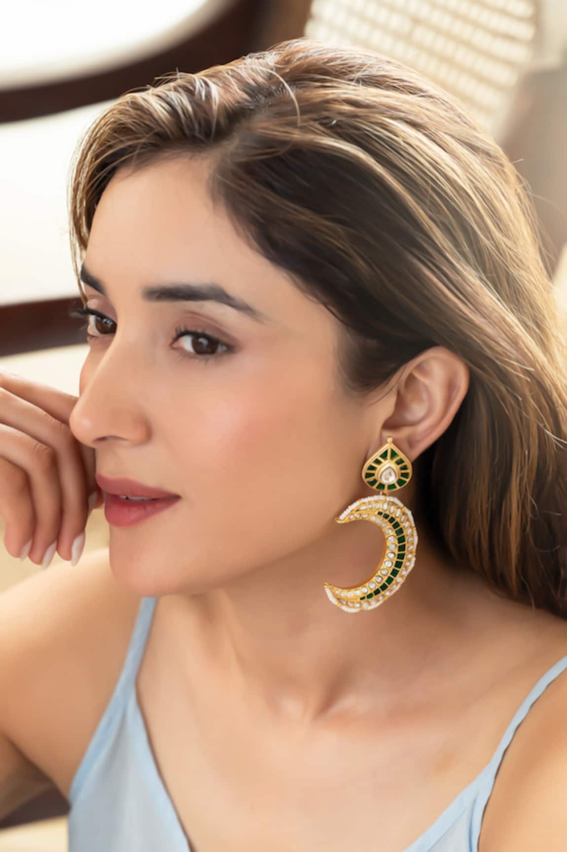 Do Taara Green Kundan Earrings 