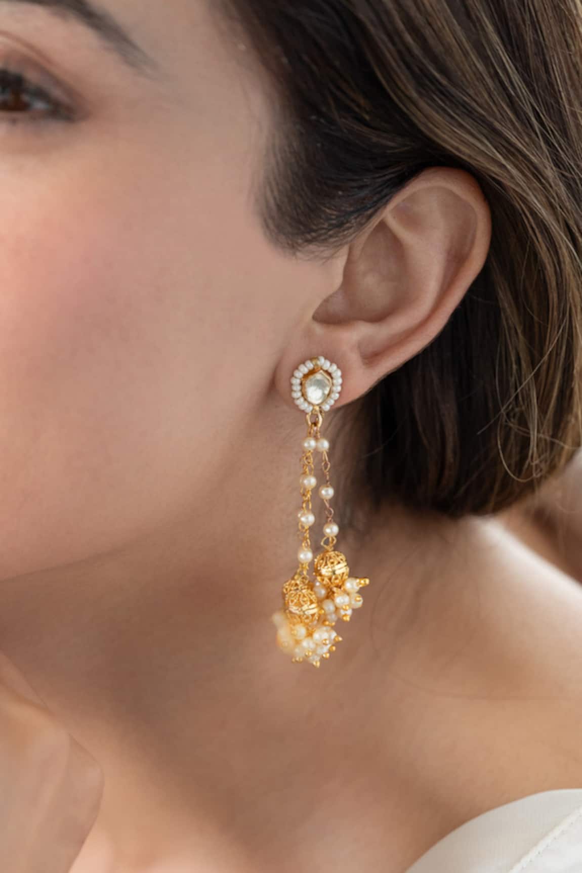 Do Taara Kundan Dangler Earrings 