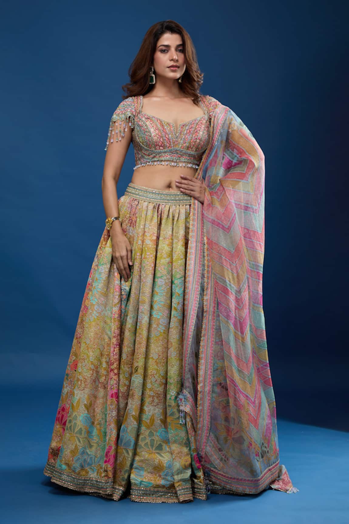 Tarun Tahiliani Floral Pattern Lehenga Set 
