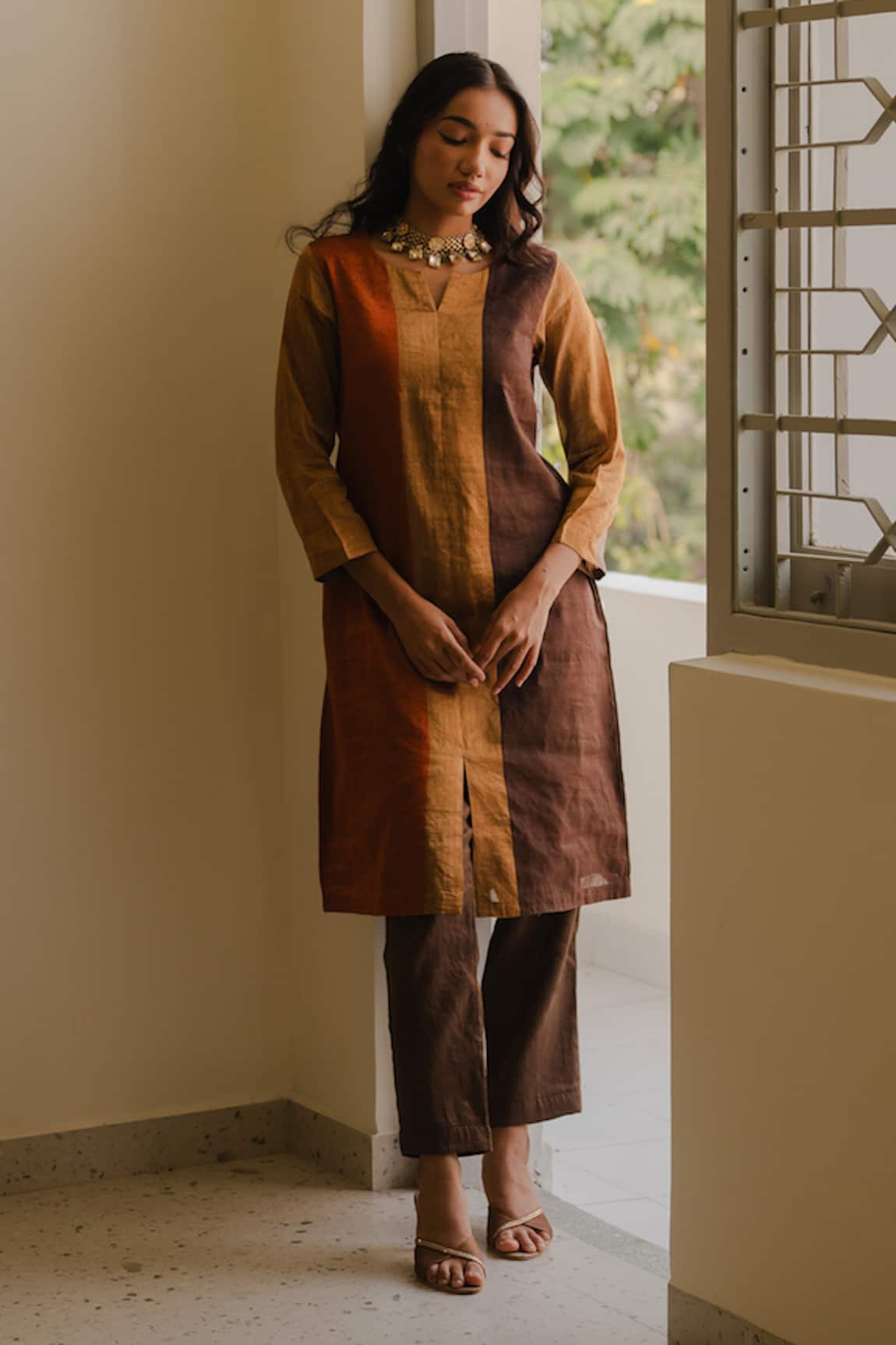 KAJAL AGRAWAL Trishala Color Block Kurta Set 