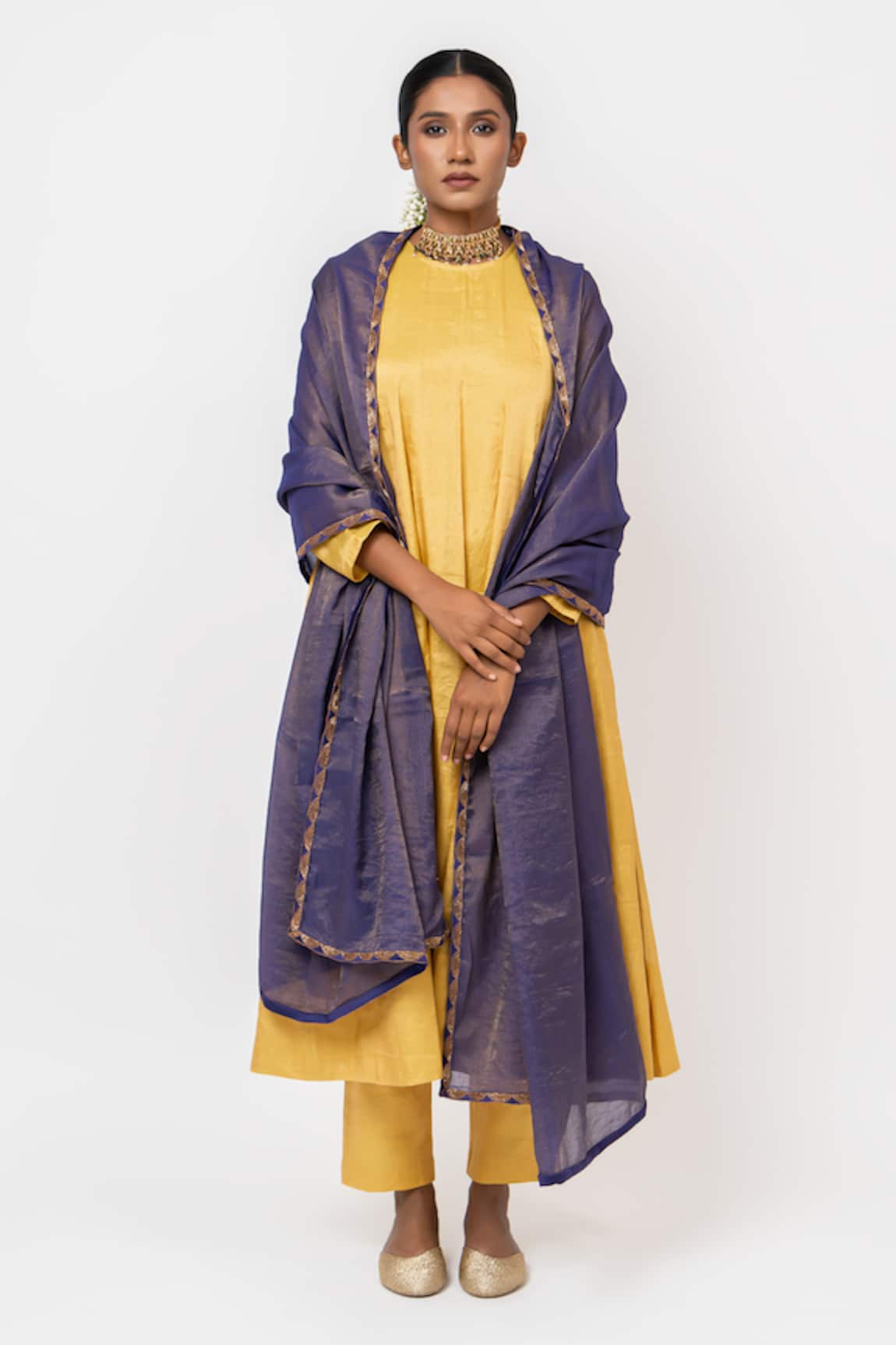KAJAL AGRAWAL The Lovers Handwoven Anarkali Set 