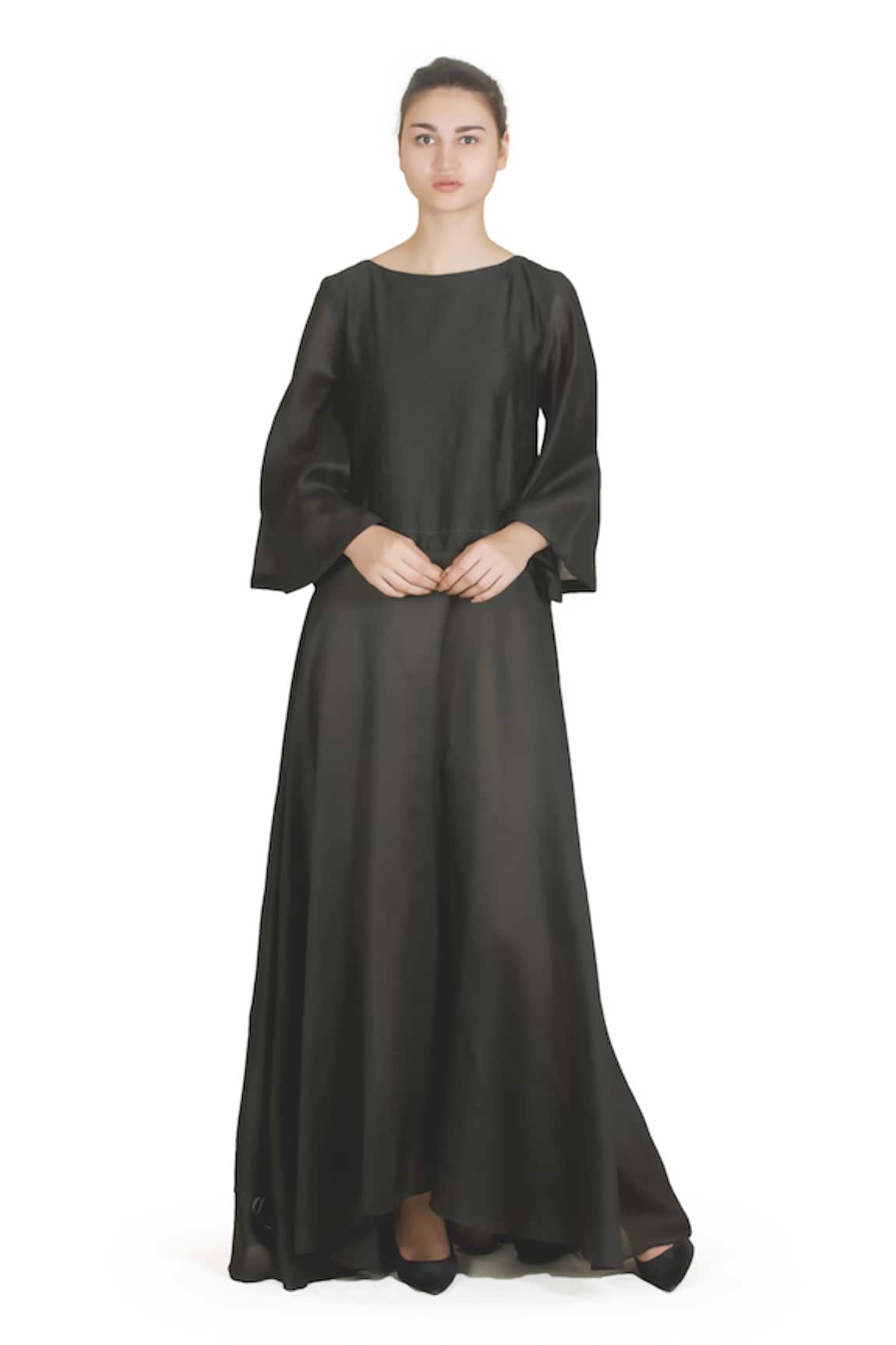 Samant Chauhan Graphite Flow Dress