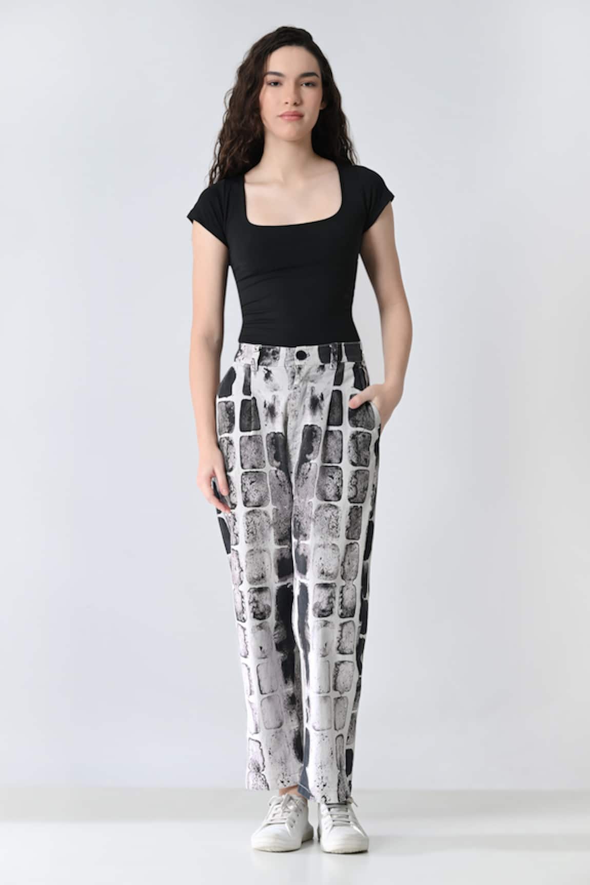Samant Chauhan Stone Grid Pant 