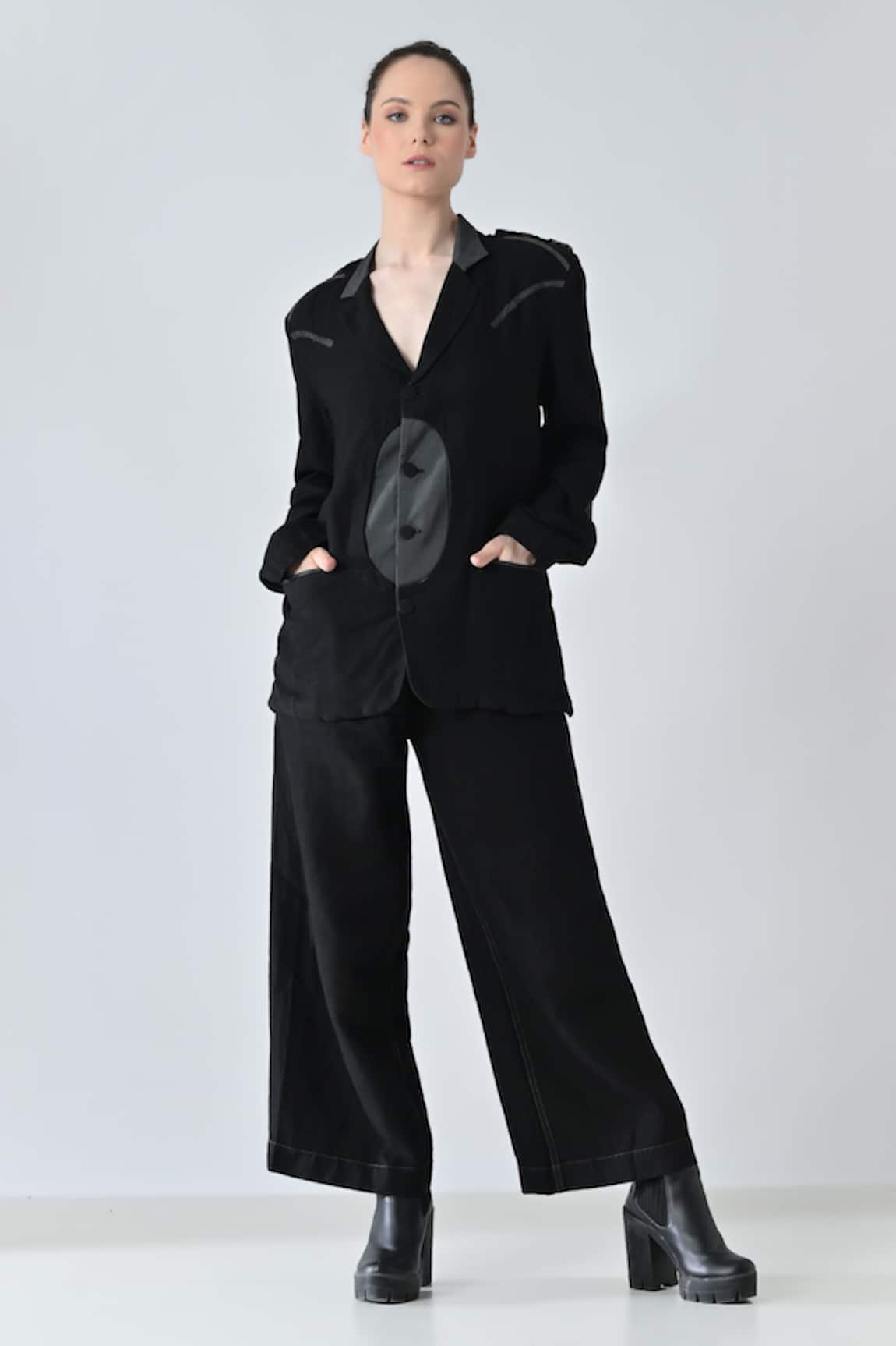 Samant Chauhan Dark Stitch Pant Co-ord Set 