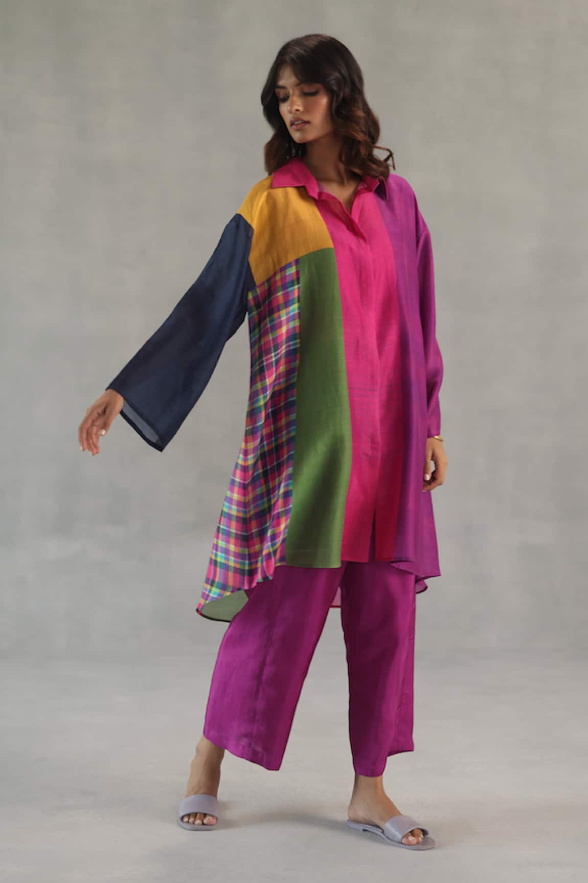 Roza Dune Colorblock Kurta & Pant Set 