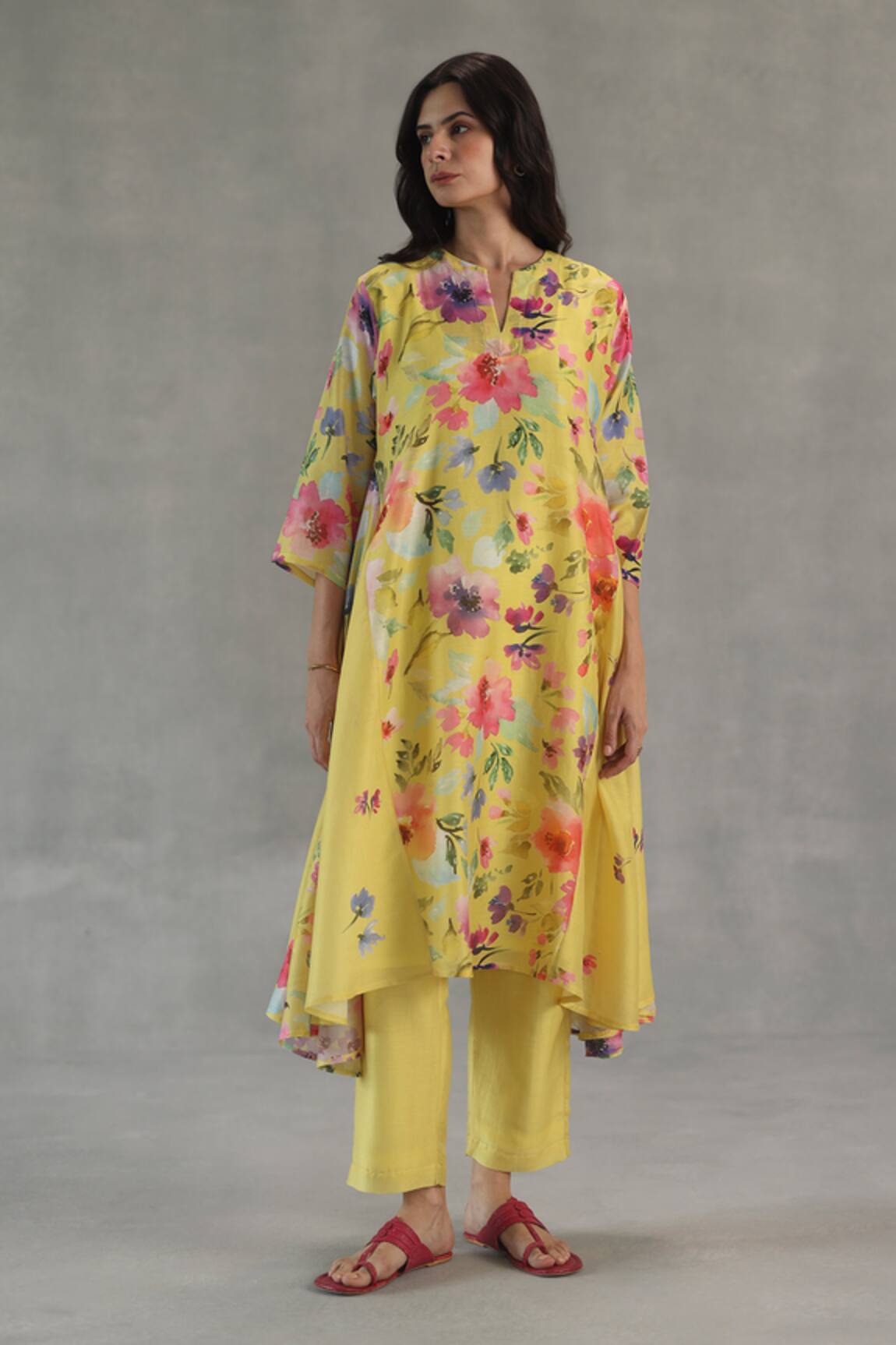 Roza Buttercup Floral Print Kurta & Pant Set 
